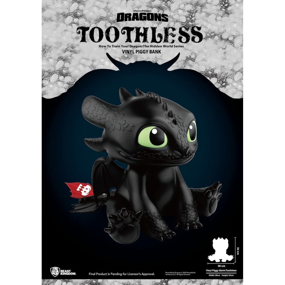 Beast Kingdom How to Train Your Dragon: Toothless Vinyl Piggy Bank