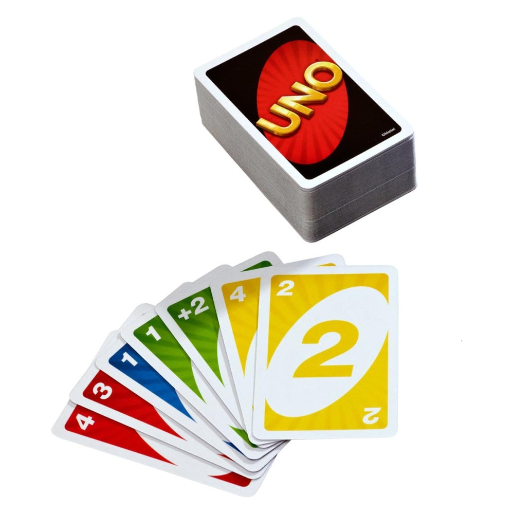 Mattel Games UNO Deluxe Card Game for with 112 Card Deck