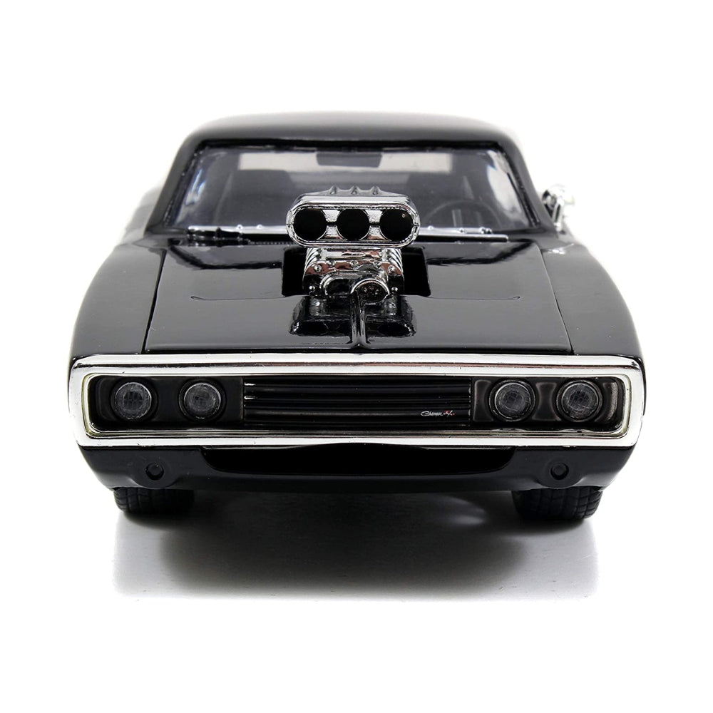 SCALE MODEL COMPATIBLE WITH DODGE CHARGER HEIST CAR FAST & FURIOUS BLACK  1:24 JA 