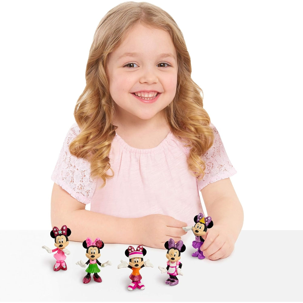 Disney Junior Minnie Mouse 3-inch Collectible Figure Set, 5 Piece Set