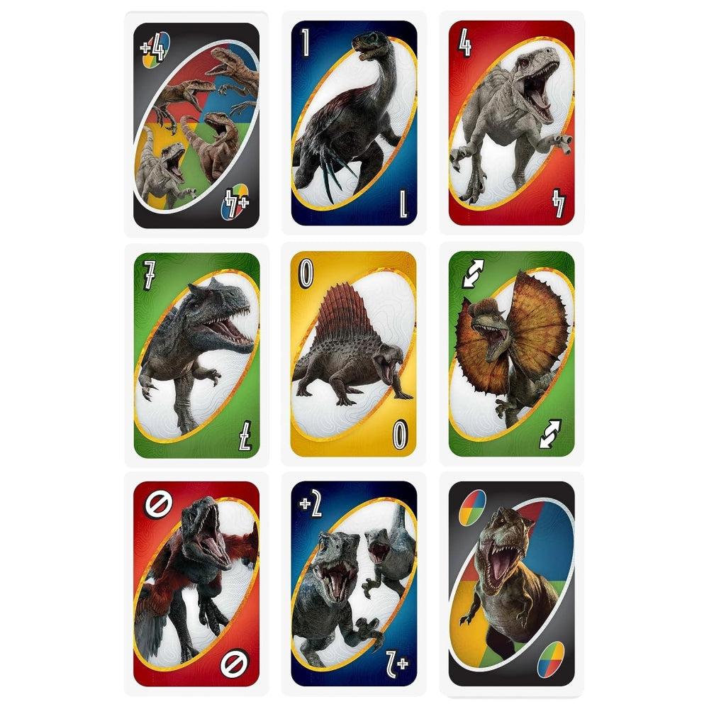 Mattel Games Giant UNO Jurassic World Domination Card Game for Kids &amp; Game Night