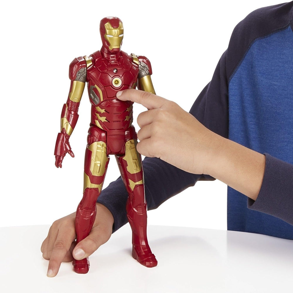 Hasbro Marvel Avengers Iron Man Electronic Action Figure — 12″ Interactive Toy with Lights & Sounds (Ages 4+)