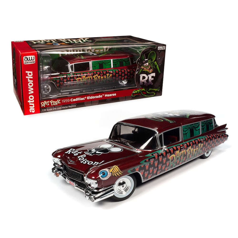 Auto World 1:18 1959 Cadillac Eldorado Hearse – Rat Fink