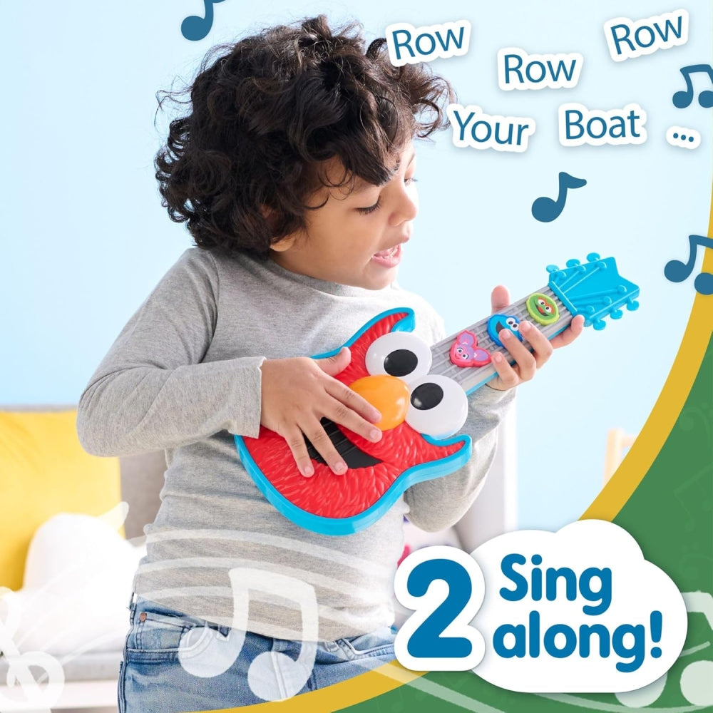 Sesame Street Rock with Elmo Guitar – Lights & Sounds Musical Pretend Play Toy for Kids (Ages 2+)