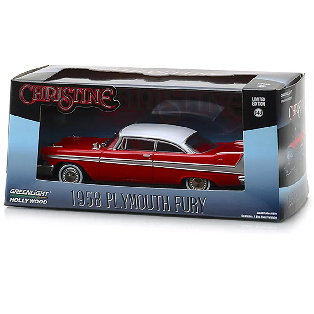 Greenlight 1958 Plymouth Fury Red &quot;Christine&quot; (1983) Movie 1/43 Diecast Model Car