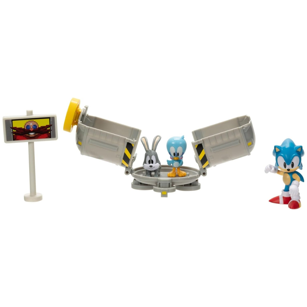 Sonic The Hedgehog 2.5&quot; Level Clear Diorama with Sonic, flicky &amp; Pocky