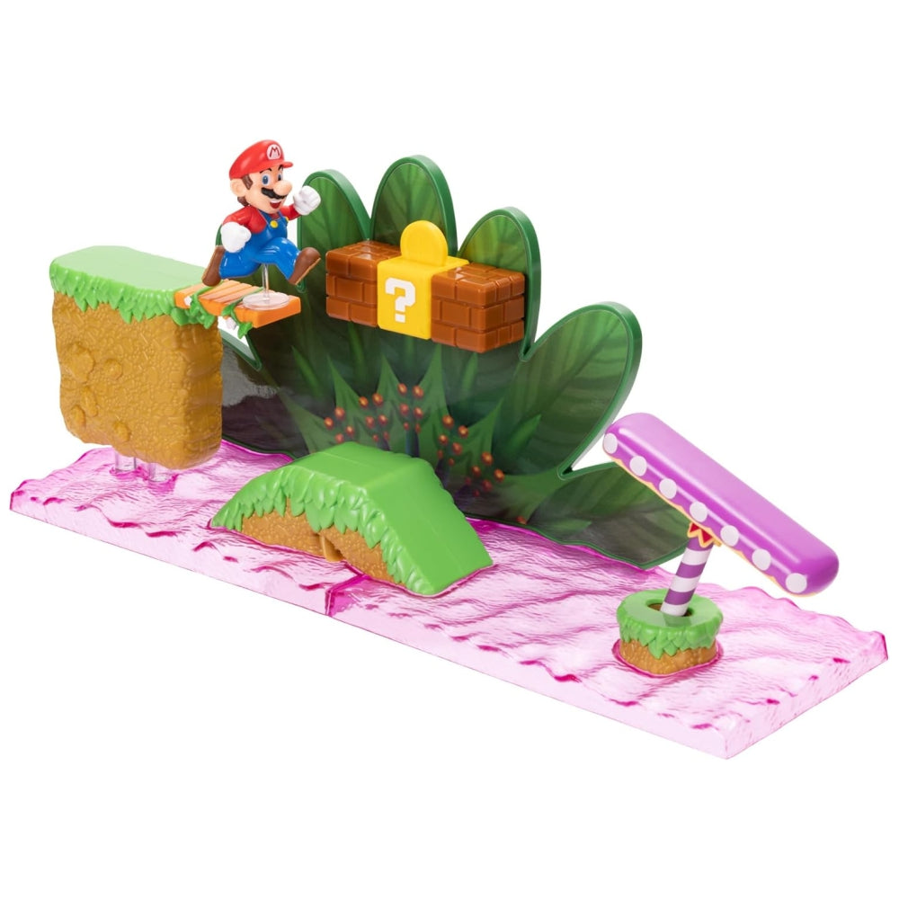 Nintendo Super Mario Super Soda Jungle Playset – Interactive Diorama Set with 2.5” Mario Figure