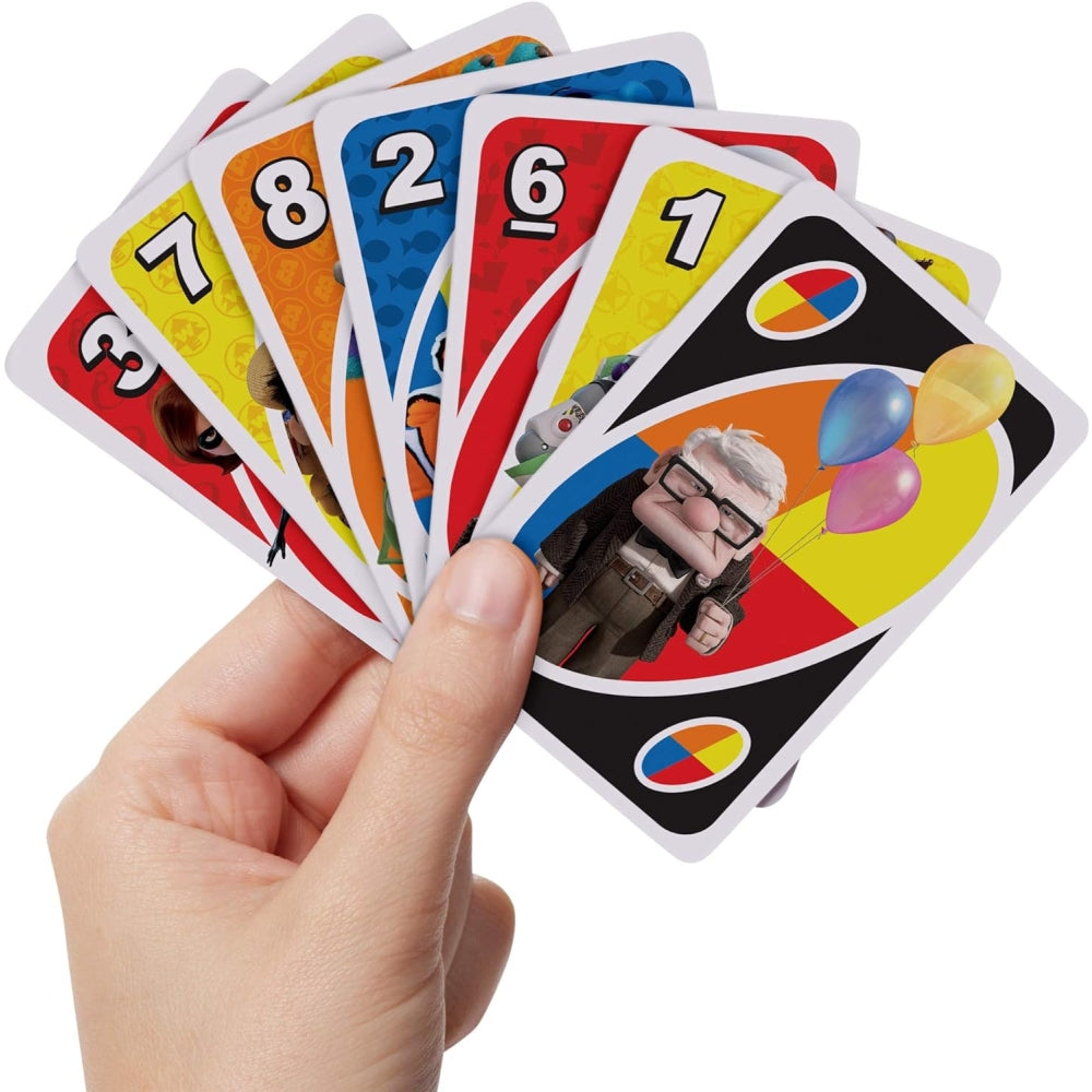 Mattel Games UNO Pixar 25th Anniversary Card Game with 112 Cards &amp; Instructions in Storage Tin
