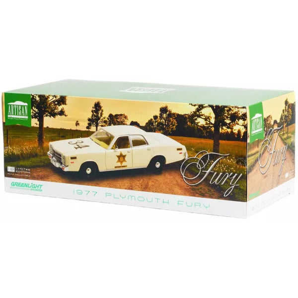 Voiture Miniature Greenlight 1/64 - Plymouth Fury Sheriff 1977 (édition Exclusive)