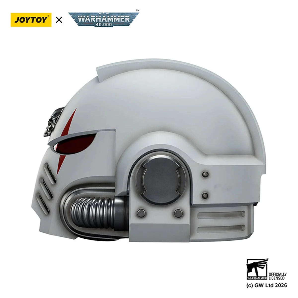 Joy Toy Warhammer 40K White Scars MKX Helmet 1:1 Scale Roleplay Prop Replica with Light-Up Feature