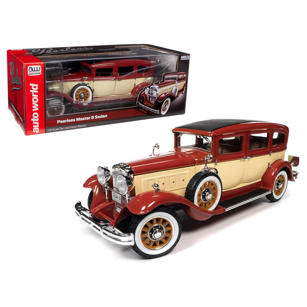 Auto World 1:18 1931 Peerless Master 8 Sedan – Marron and Cream