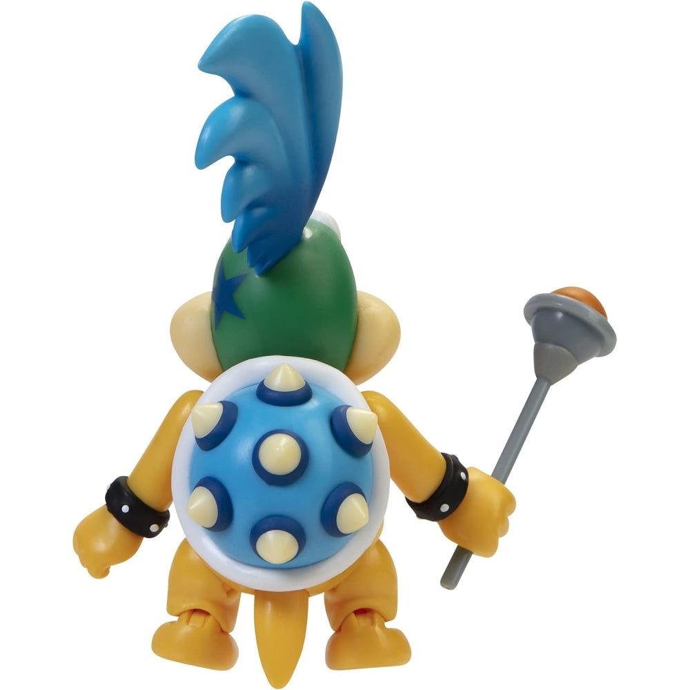 SUPER MARIO Action Figure 4 Inch Larry Koopa Collectible Toy with Wand Accessory , Yellow