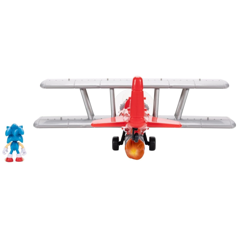 Sonic The Hedgehog Tornado Biplane Playset – Includes 2.5” Sonic Figure, Lights, Sounds & Spinning Propeller