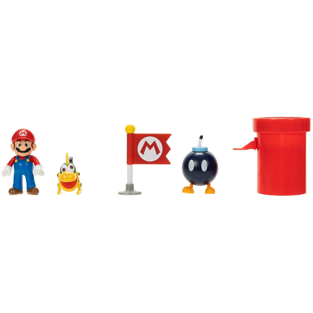 Super Mario 2.5″ Bowser’s Airship Deck Diorama Playset – Action Figures & Modular Playset
