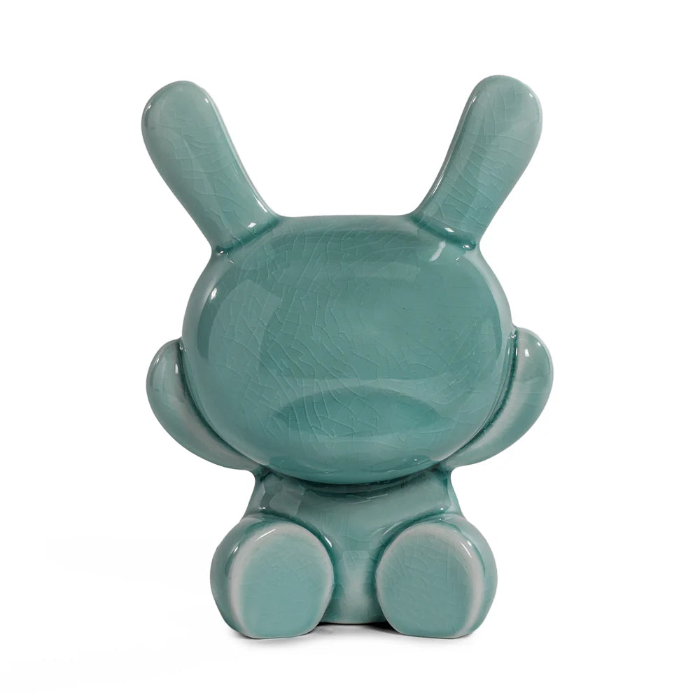 Three Wise Dunnys 5&quot; Porcelain 3-Pack- Blue Mist Crackle Glaze