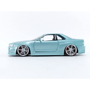 Nissan Skyline GTR R34 2002 Fast & Furious blu 1:24