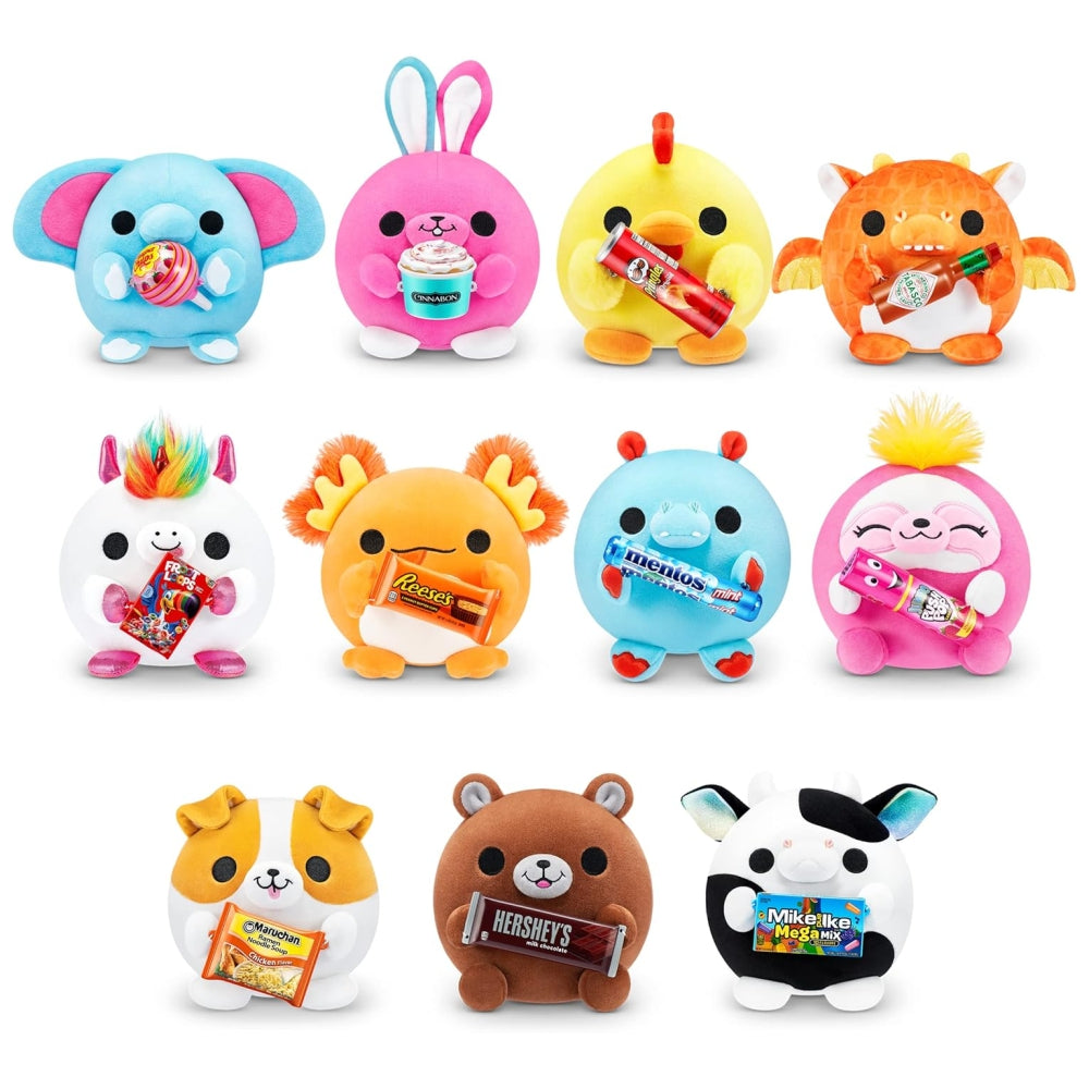 ZURU Snackles Small Plush – 5.5” Snack-Loving Stuffed Animal (Assorted)