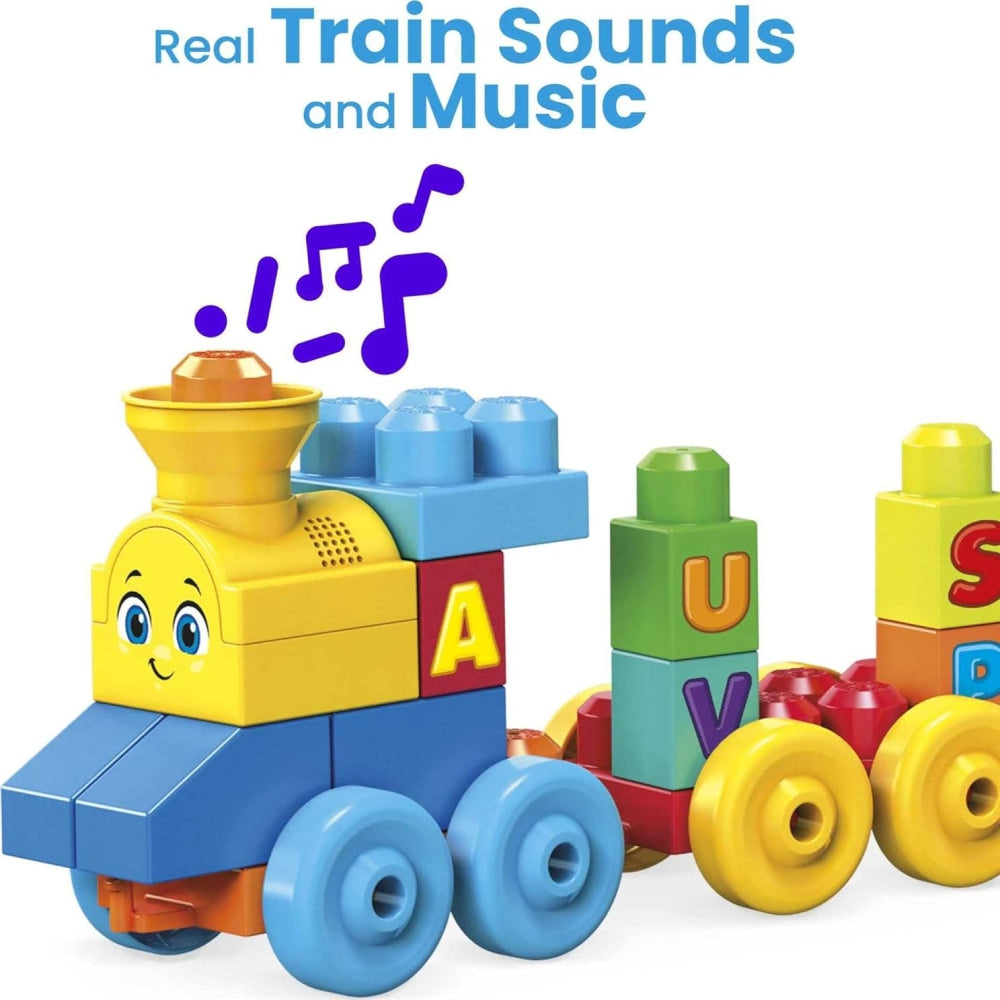 MEGA BLOKS Fisher-Price ABC Blocks Building Toy, ABC Musical Train