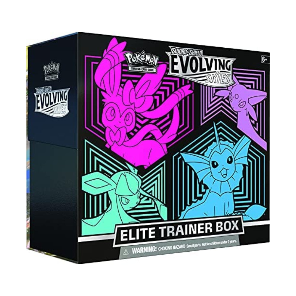 Pokémon TCG: Sword &amp; Shield Evolving Skies Elite Trainer Box, Random, Size 6