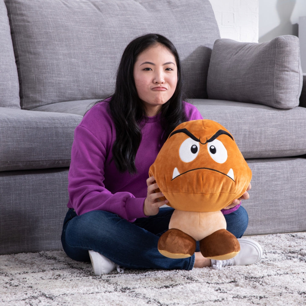 Club Mocchi- Mocchi- Super Mario™ Goomba Mega Plush Toy, 15 inch