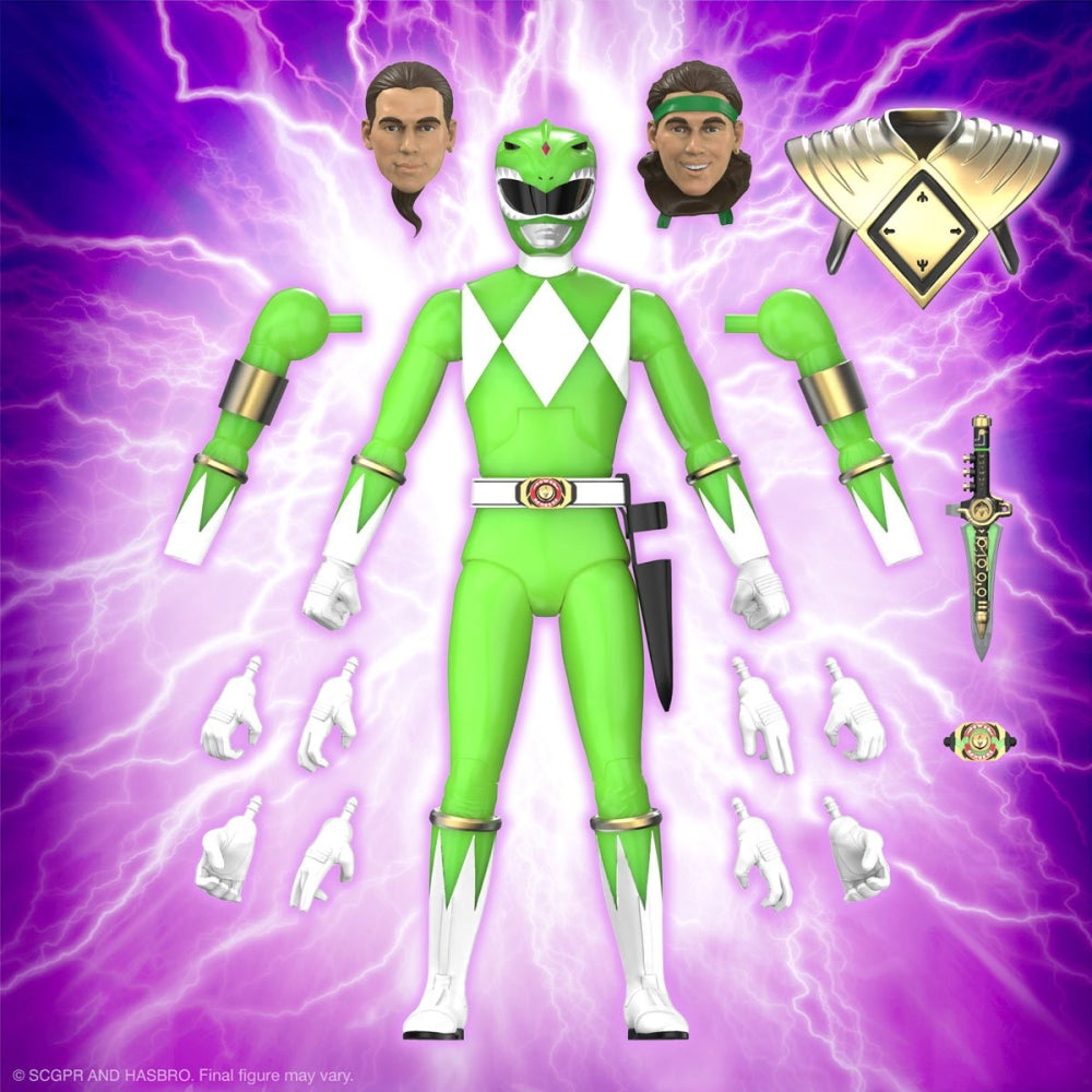 Power Rangers Ultimates Mighty Morphin Green Ranger Glow-in-the-Dark 7 -  Retroversetoys