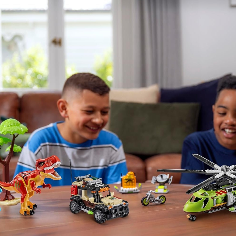 ZURU MAX-Dino Adventure US-Series 1 (552 pcs) Box Playset – Dinosaur Themed Building Bricks Toy (Assorted)