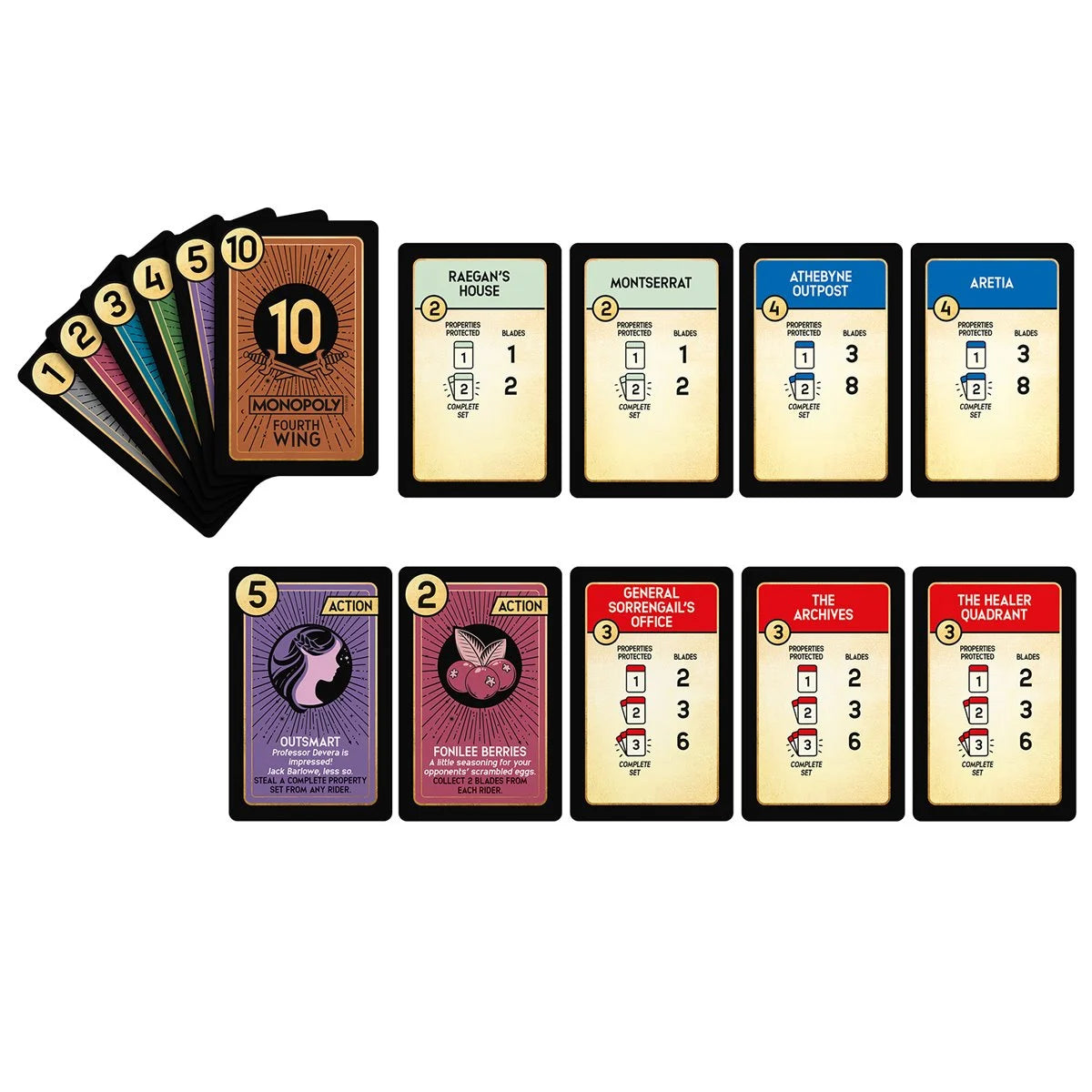 Monopoly Deal Fourth Wing Edition Card Game – Fast-Paced Strategy Game for Adults, Teens & Kids