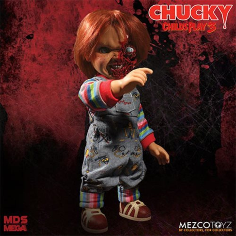 Child&#39;s Play 3 Pizza Face Chucky Talking Mega-Scale 15-Inch Doll (Re-Run)