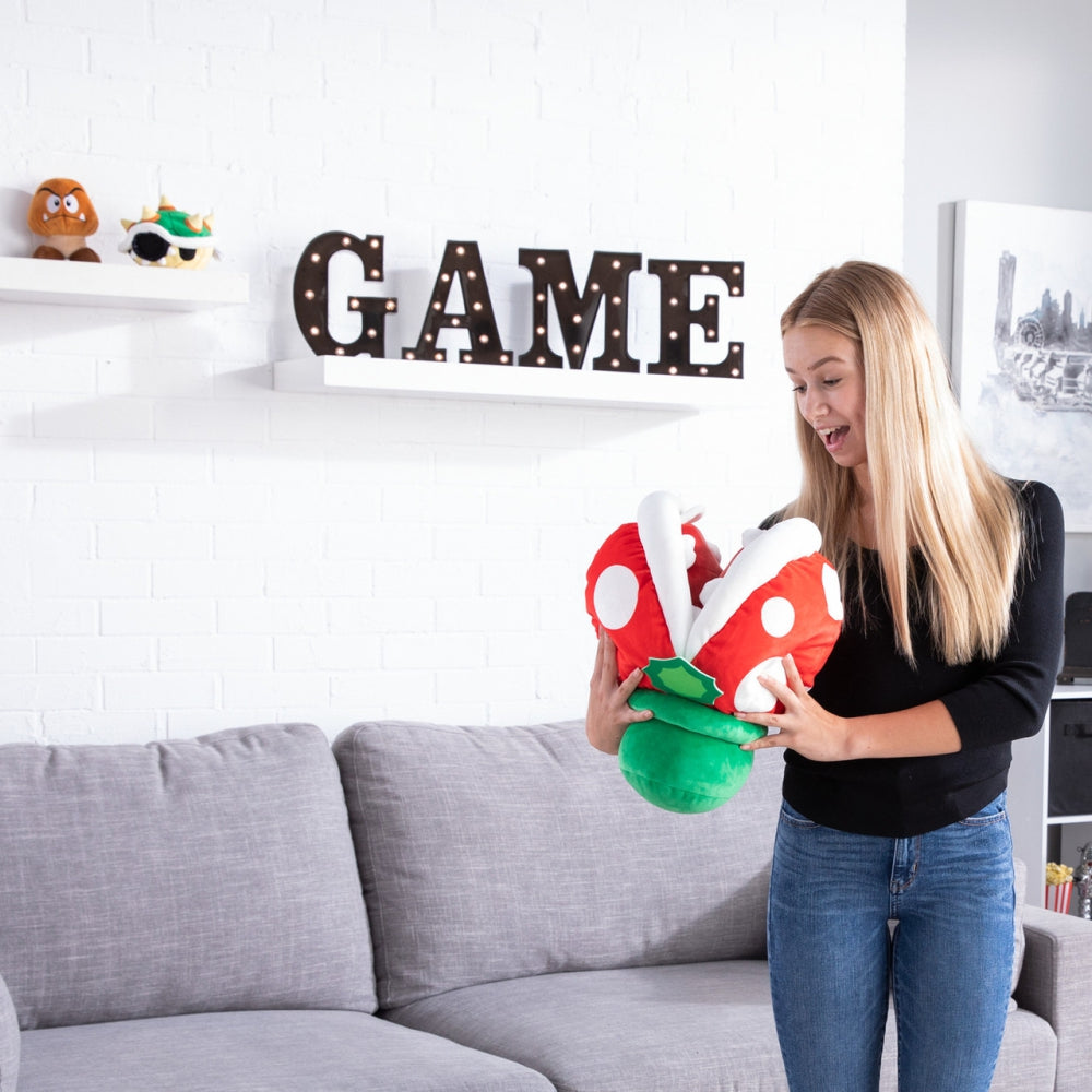 Club Mocchi- Mocchi- Super Mario™ Piranha Plant Mega Plush Stuffed Toy, 15 inch