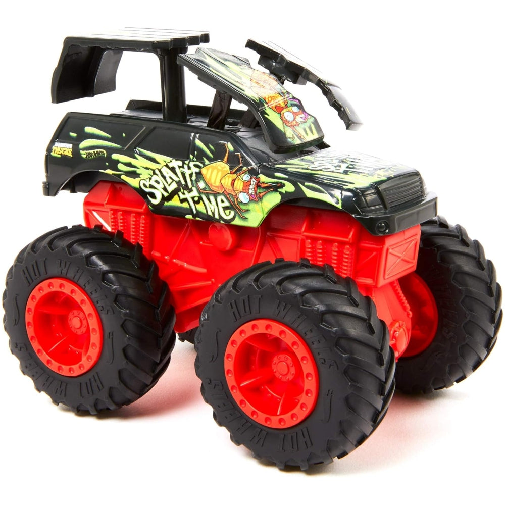 Hot Wheels Monster Trucks Bash-Ups 1:43 Scale Assorted Monster Truck Set — Push-And-Crash Action Toy Vehicles