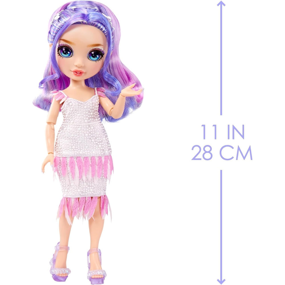 Rainbow High Fantastic Fashion Violet Willow Doll – 11” Purple Fashion Doll Playset with 2 Outfits & Accessories (Assorted)