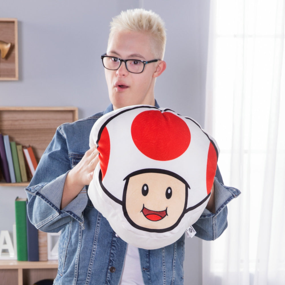 Club Mocchi- Mocchi- Super Mario™ Toad Mega Plush Toy, 15 inch