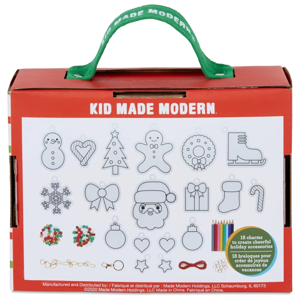 Kid Made Modern - Christmas Shrink Art Jewelry Kit - Kids Ages 6 and Up