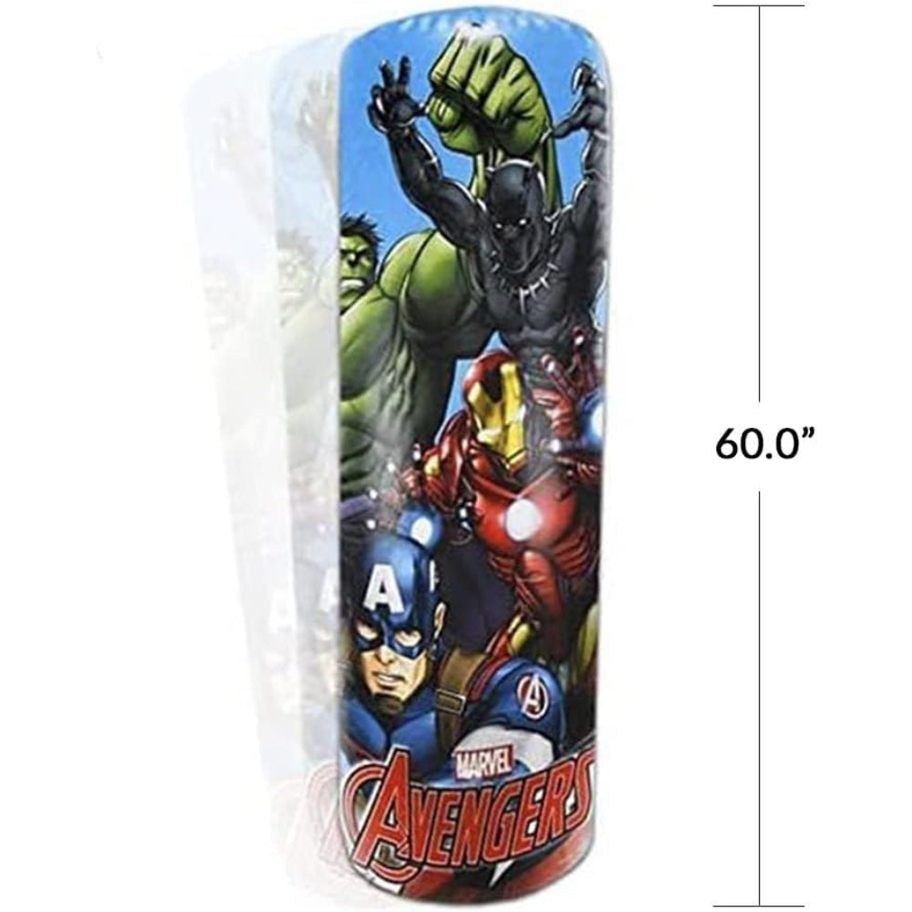 Avengers Jumbo Bop Bag Kids Super Size Punching Bag – 5 ft Tall Inflatable Boxing Toy with Marvel Graphics