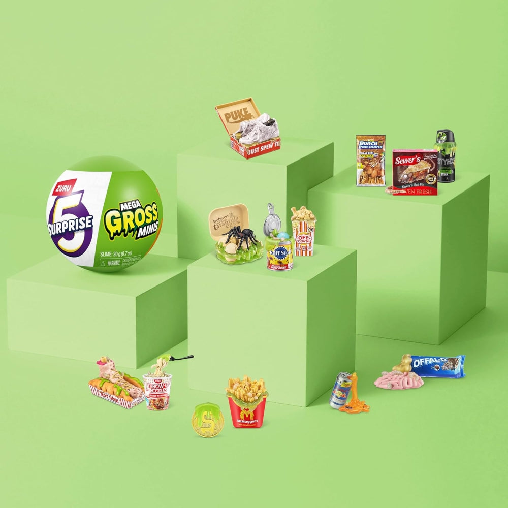 5 Surprise Mega Gross Minis – Mystery Collectible Mini Toy Capsule with 5 Gross Surprises (Style May Vary)