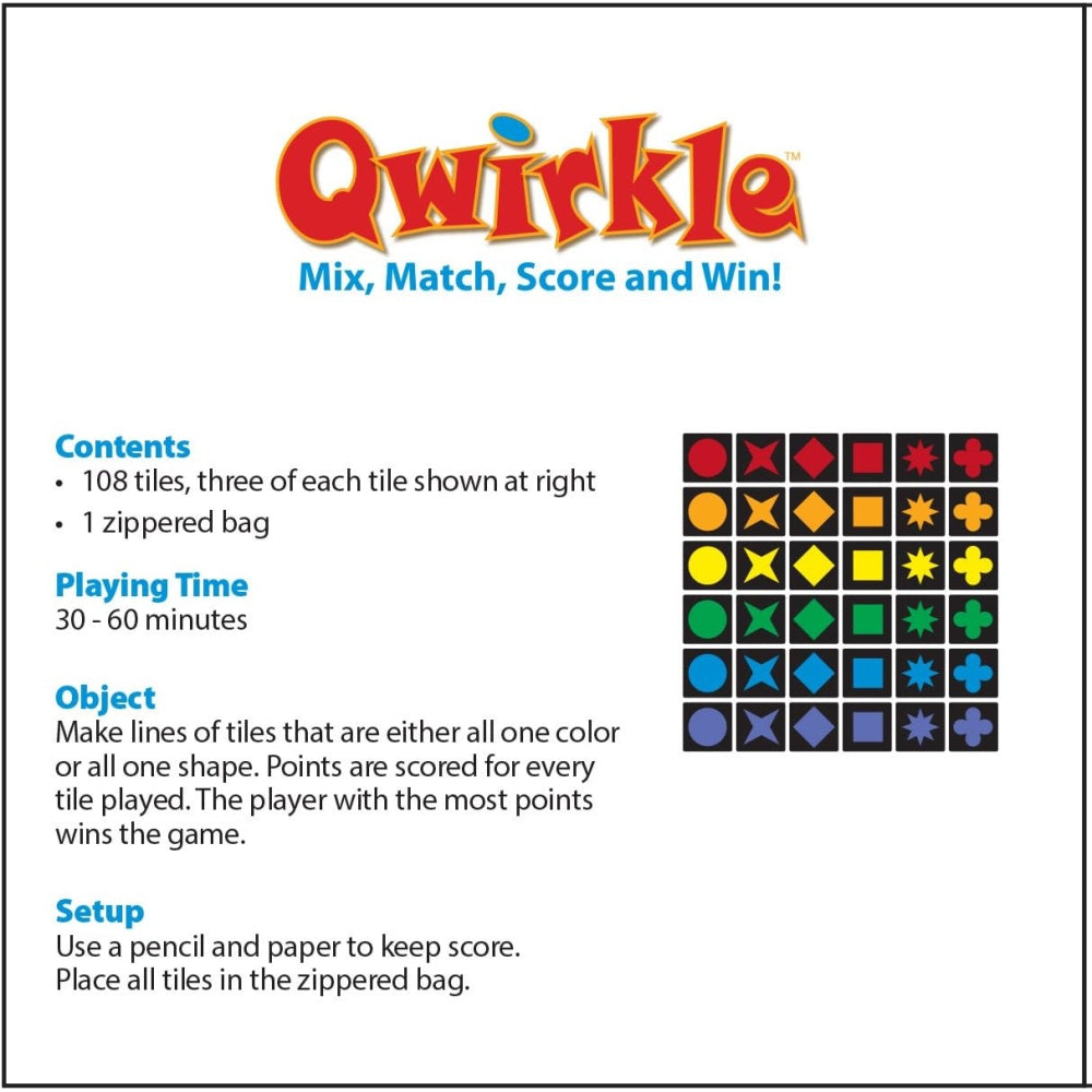 MindWare Travel Qwirkle Board Game