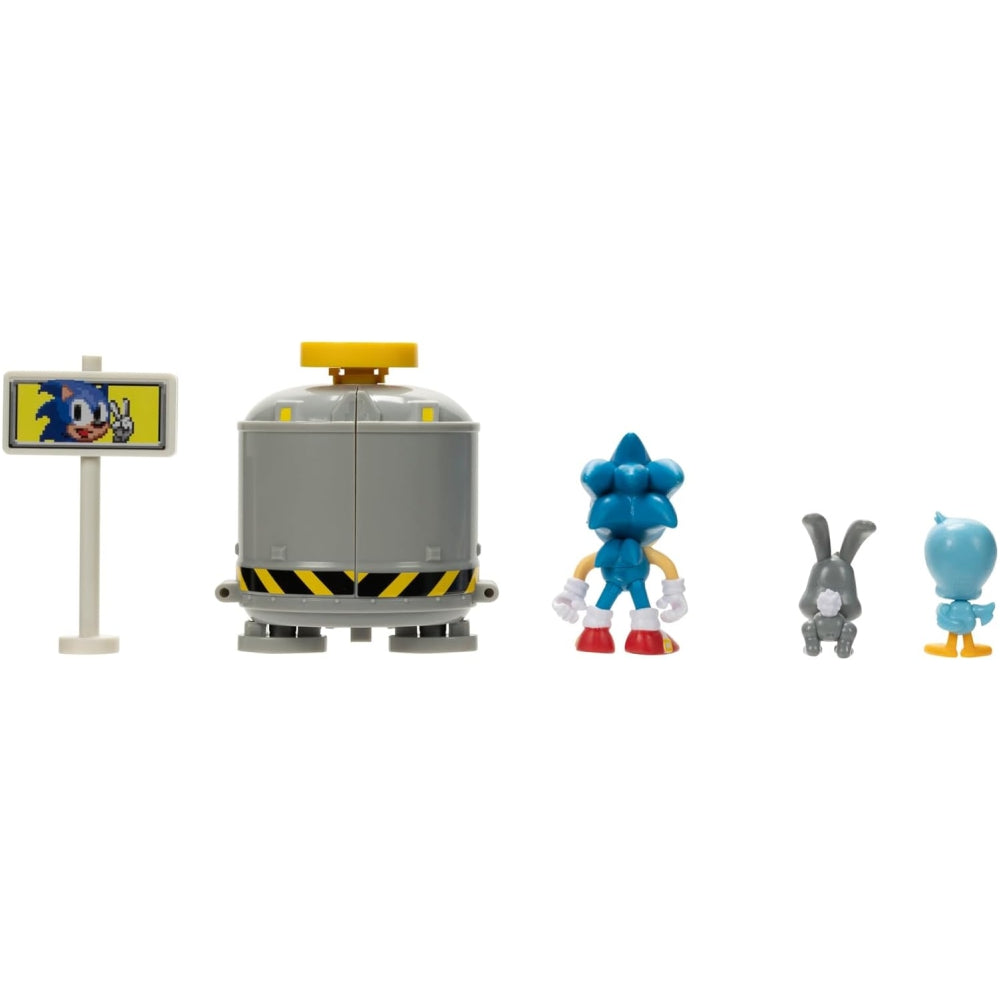 Sonic The Hedgehog 2.5&quot; Level Clear Diorama with Sonic, flicky &amp; Pocky