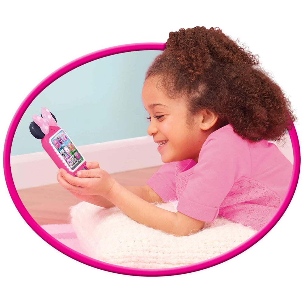 Minnie Bow-Tique Why Hello Pretend Play Cell Phone, Lights and Sounds, Kids Toys for Ages 3 and Up