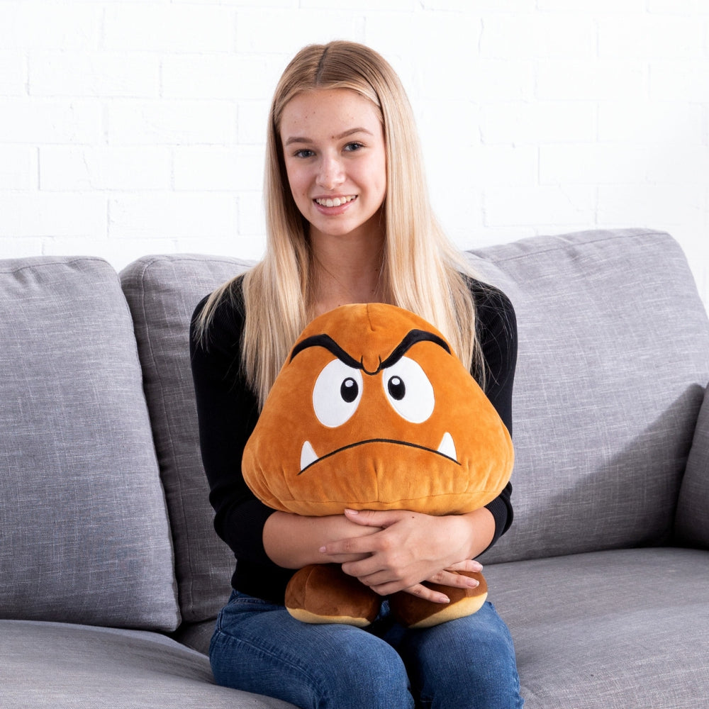 Club Mocchi- Mocchi- Super Mario™ Goomba Mega Plush Toy, 15 inch