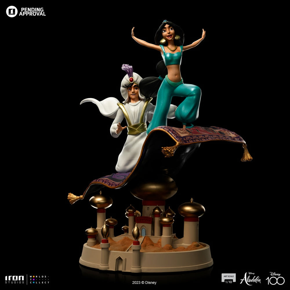 Statue Aladdin and Jasmine - Disney 100TH - Aladdin - Art Scale 1/10