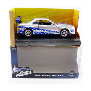 Jada Toys Fast & Furious 1:32 Brian's Nissan Skyline GT-R R34 Die-cast -  Retro Force Toy Store