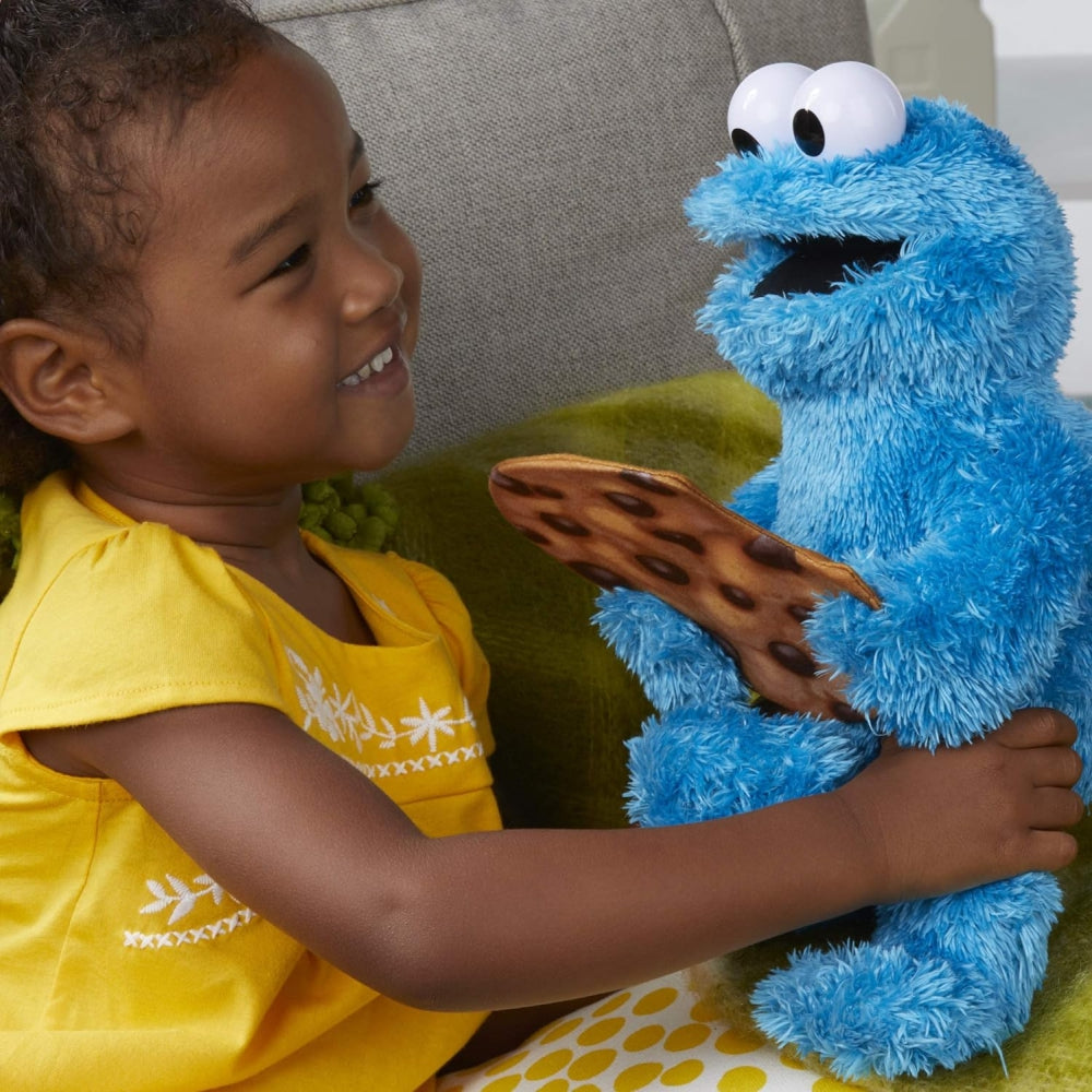 Sesame Street Peekaboo Cookie Monster Talking 13-Inch Plush Toy for Toddlers
