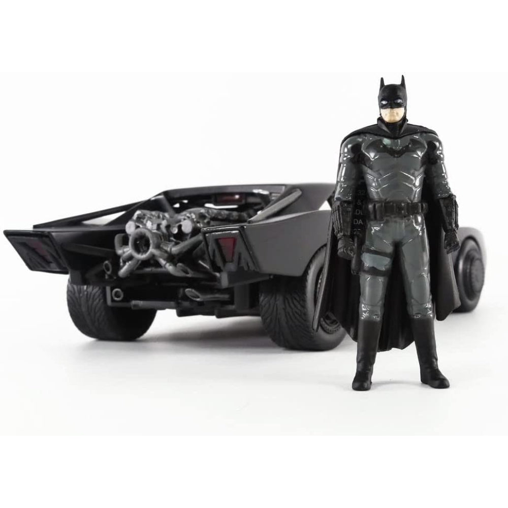 DC Comics 1:24 The Batman Batmobile Die-cast Car w/ 2.75&quot; Batman Figure