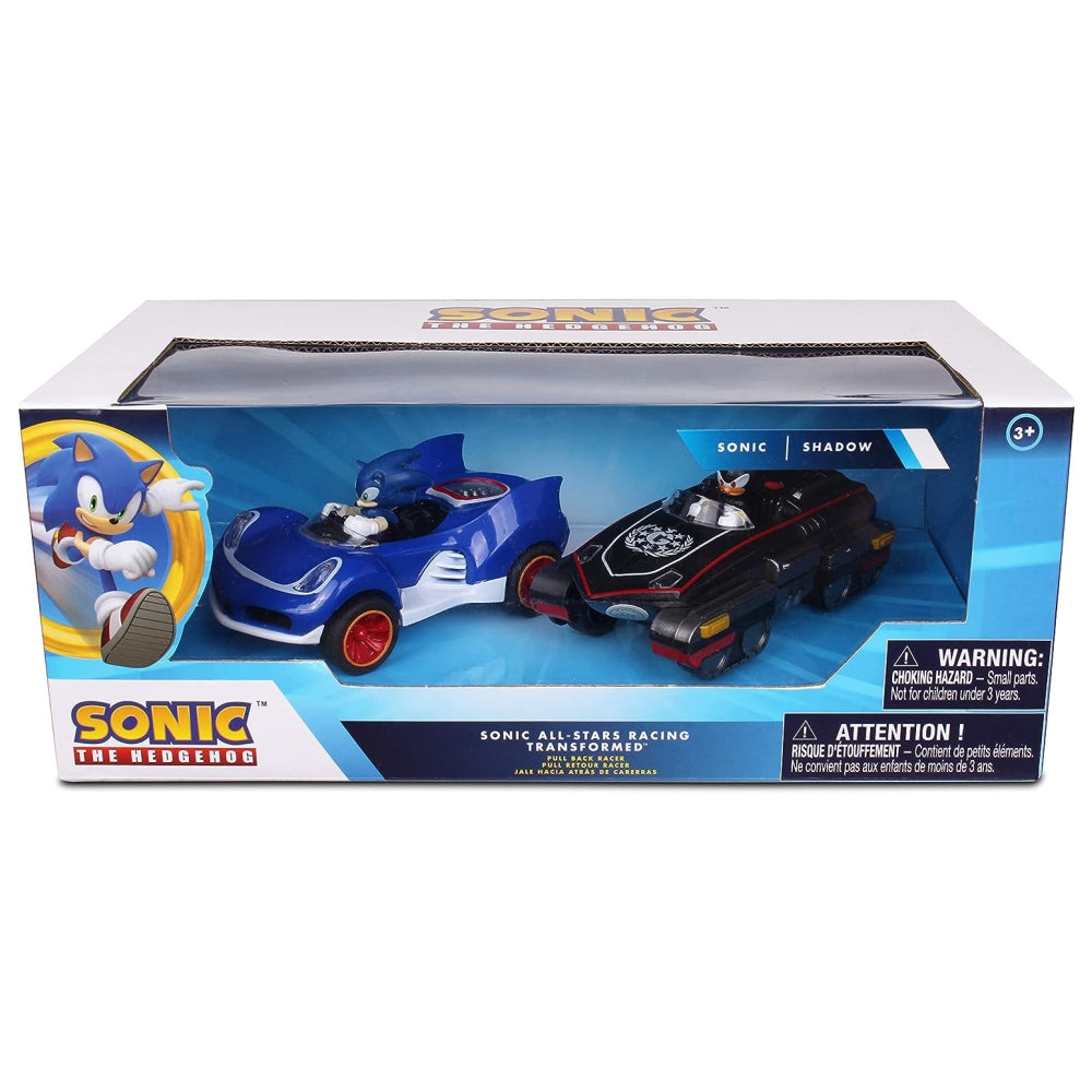 NKOK Sonic Transformed All-Stars Racing Pull Back Action, Two Vehicles