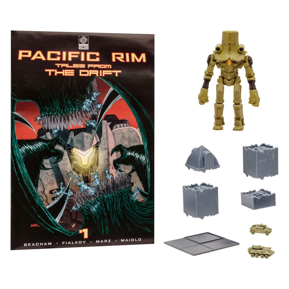 Pacific Rim Jaeger Wave 1 4-Inch Scale Action Figure with Comic Book Case of 8