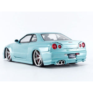 Brian's Nissan Skyline GT-R (BNR34) RHD Turquoise Metallic Fast & Furious 1/24