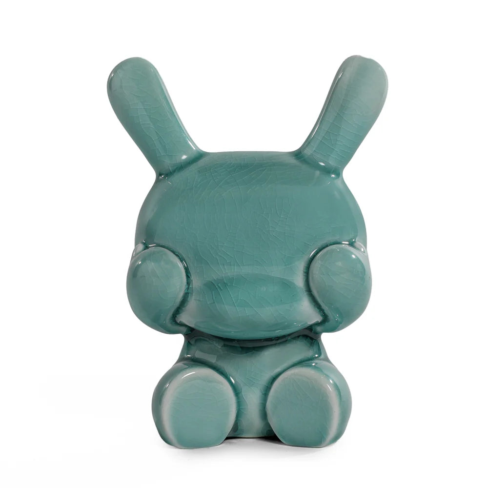 Three Wise Dunnys 5&quot; Porcelain 3-Pack- Blue Mist Crackle Glaze