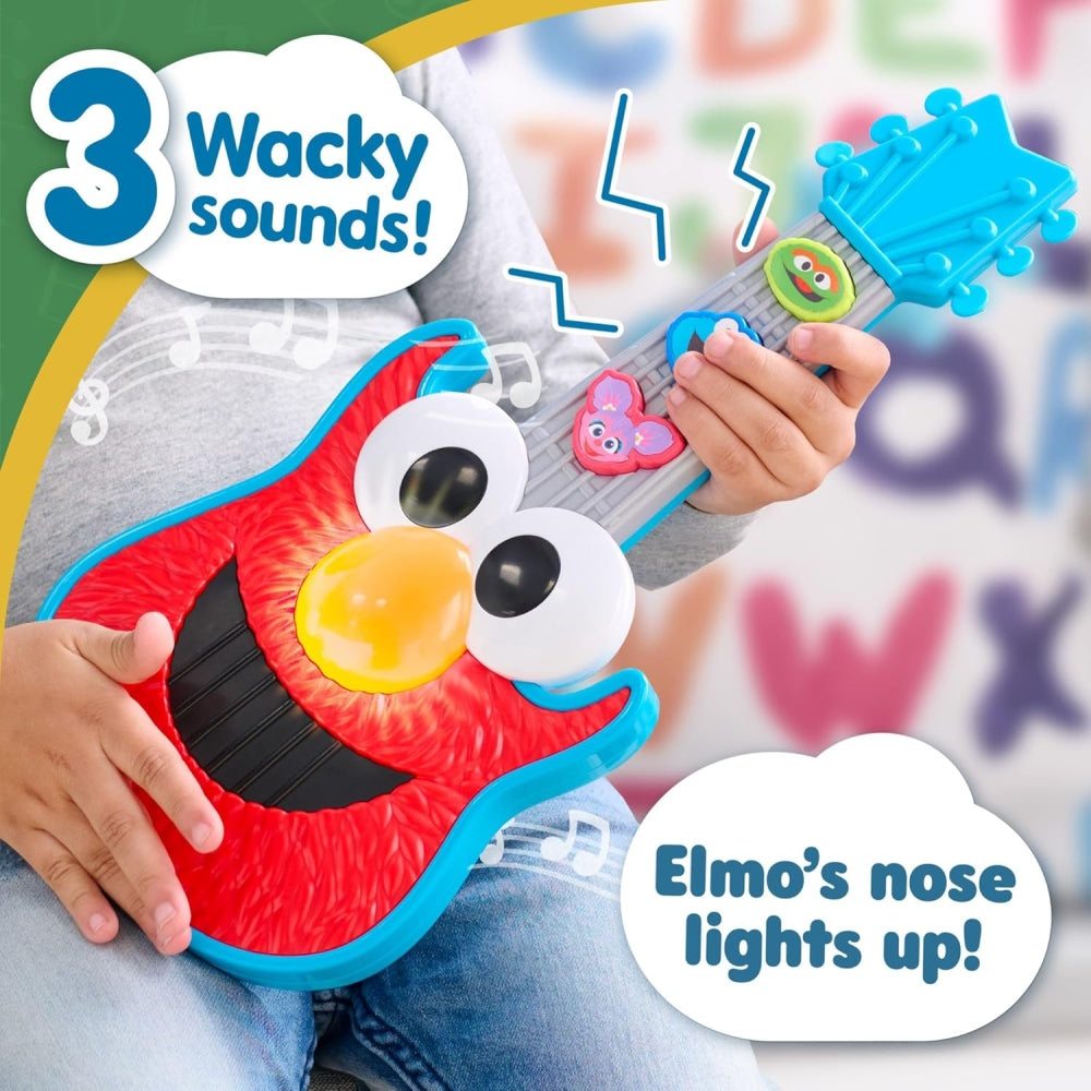 Sesame Street Rock with Elmo Guitar – Lights & Sounds Musical Pretend Play Toy for Kids (Ages 2+)