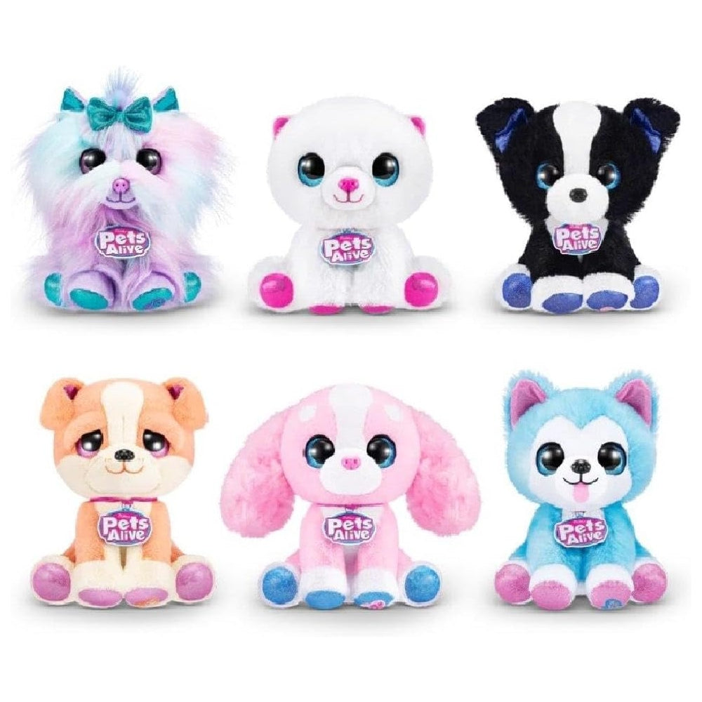 ZURU Pets Alive Pet Shop Surprise Series 3 Interactive Plush – Bulk 12 Pack Assortment (No Inner), Talking Rescue Pet Surprise Toy