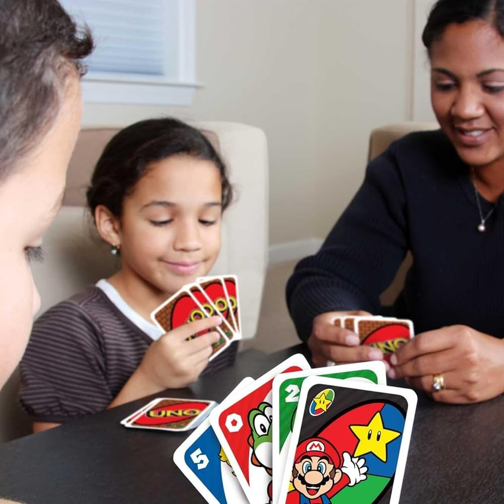UNO Super Mario Card Game by Mattel – 112-Card Collector Deck with Mario Characters (Ages 7+)